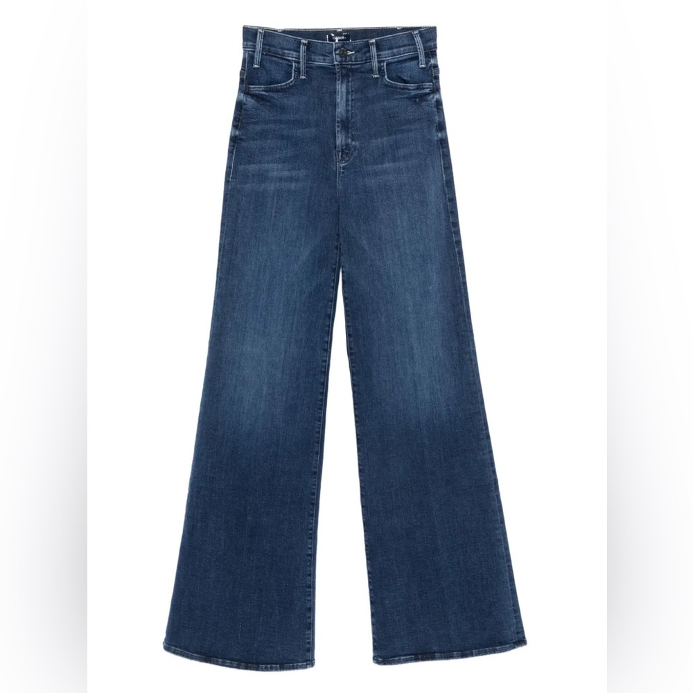 MOTHER Dark Blue Wide-Leg Jeans